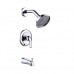 KES Pressure Balance Shower Valve Combo Complete Kit Bath and Shower Faucet Set Brass Antiscald Valve with Diverter Tub Spout Shower Arm and Fixed Showerhead Traditional Chrome  XB6221 - B01NA9843A